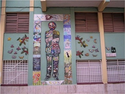 Mural sobre Martí.
